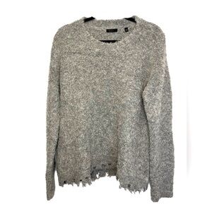 ATM Anthony Thomas Melillo Alpaca & Merino Wool Blend Raw Hem Sweater Sz L